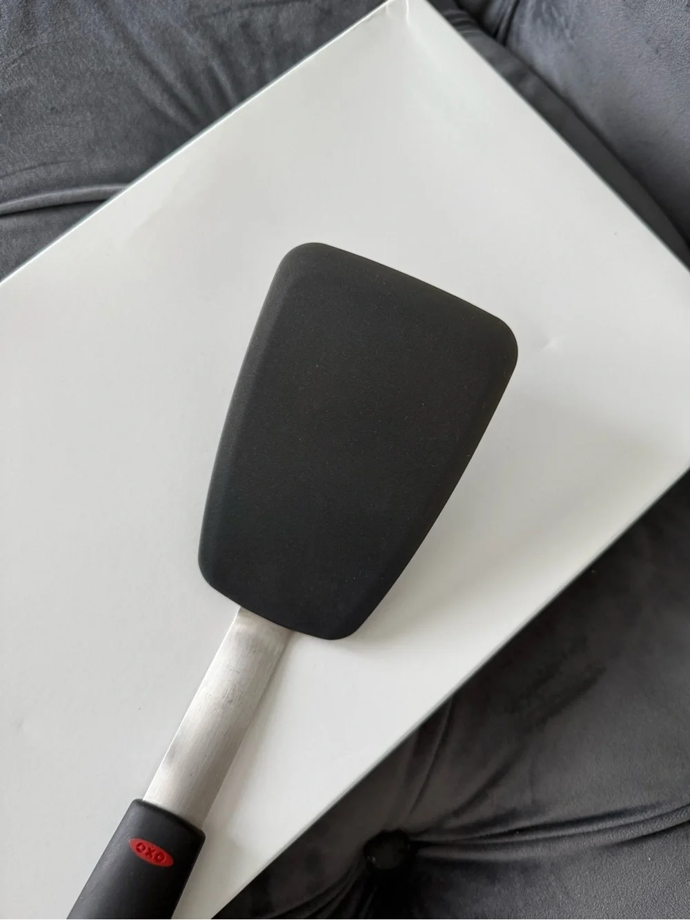 OXO Good Grips Silicone Flexible Turner Spatula Black Heat Resistant New